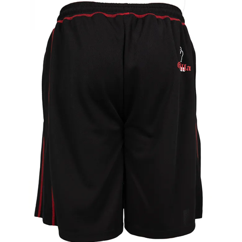 Marlow Mesh Shorts, Black/Red