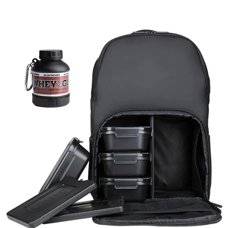 Meal Prep Backpack + Whey2Go Flaska på köpet