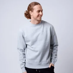 Men's Core Crew, Grey Melange