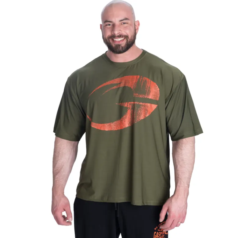 Mesh Iron Tee, Green/Flame