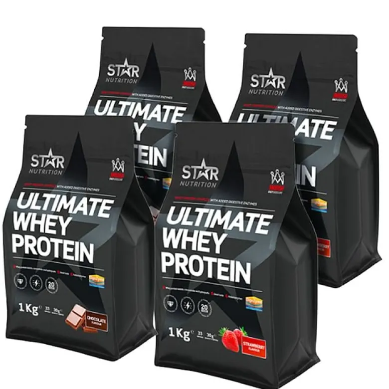 Mix&Match: 4 x Ultimate Whey Vassleprotein 1 kg