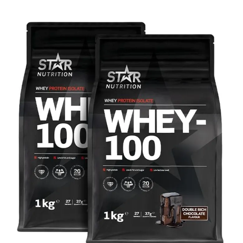 Mix&Match: 2 x Whey-100 Vassleprotein 1 kg