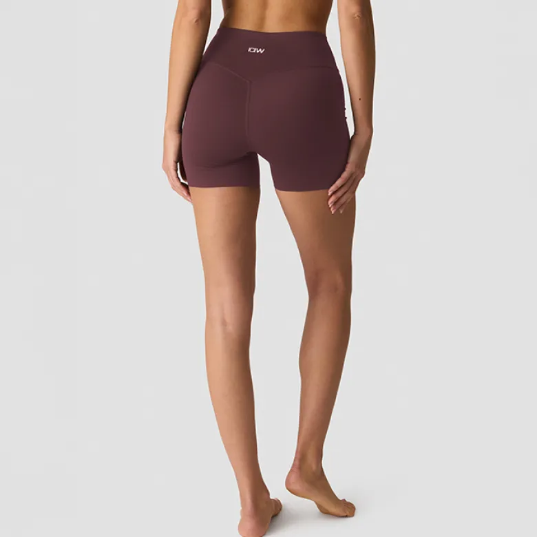 Nimble Midi Shorts Tights, Dull Berry Red