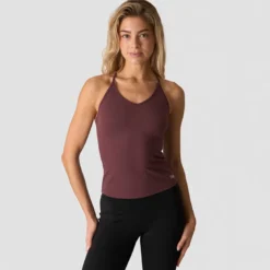 Nimble Strappy Tank Top, Dull Berry Red