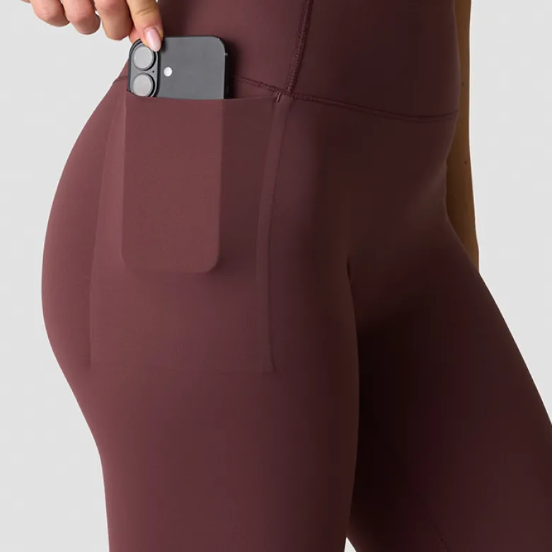 Nimble V-Shape No-rise Tights, Dull Berry Red