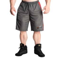 No1 Mesh Shorts, Black/Red