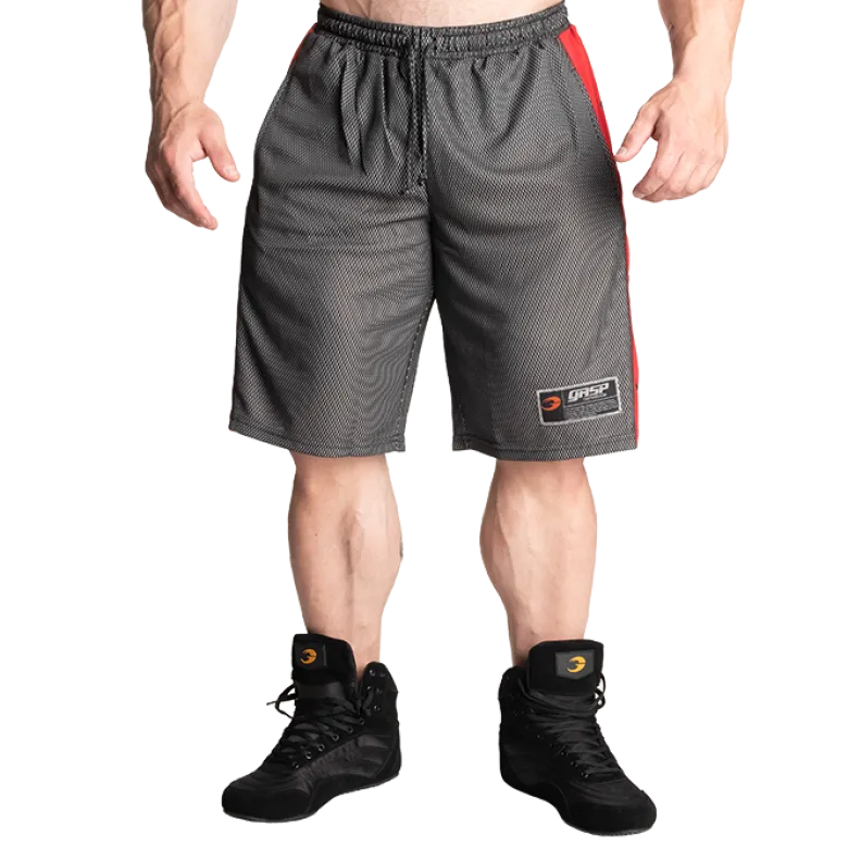 No1 Mesh Shorts, Black/Red