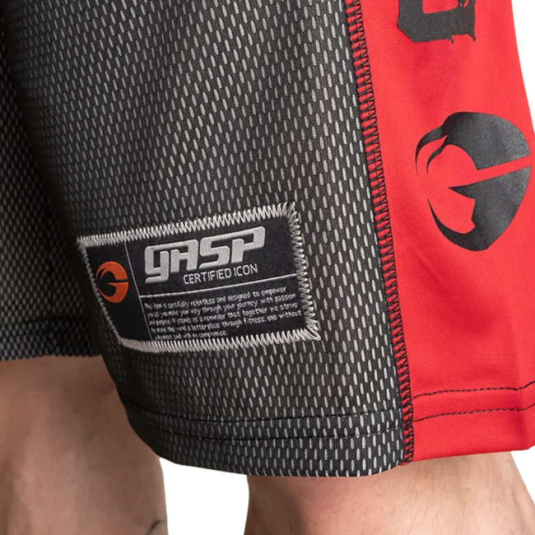No1 Mesh Shorts, Black/Red