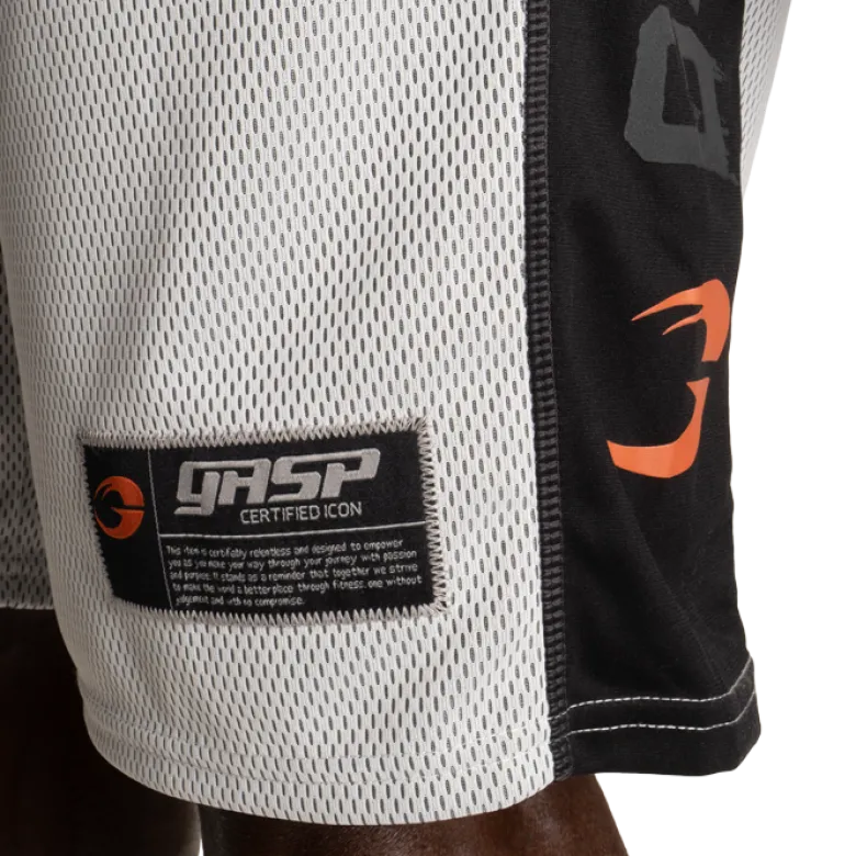 No1 Mesh Shorts, White/Black