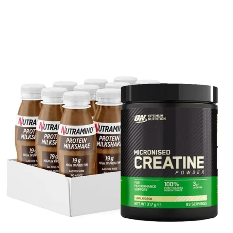 Nutramino Protein Shake 250 ml 12-pack + Creatine Powder 317 g