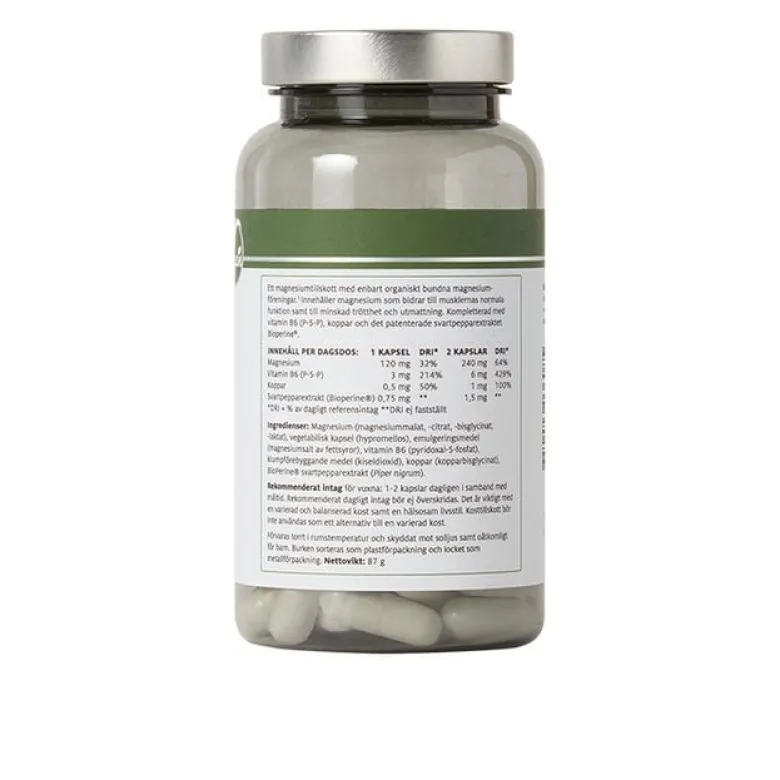 Organisk Magnesium 120 mg 90 kapslar
