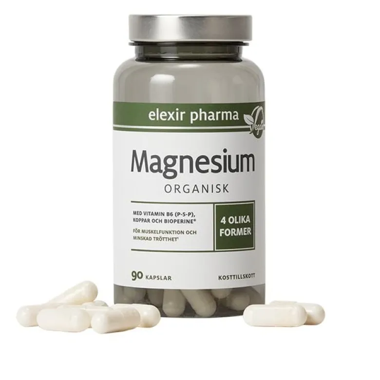 Organisk Magnesium 120 mg 90 kapslar