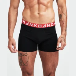 5-Pack Heavy petal boxer, Black/Red
