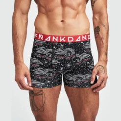 5-Pack Heavy petal boxer, Black/Red