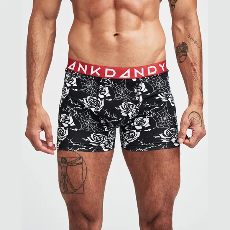 5-Pack Heavy petal boxer, Black/Red