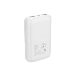 Power Bank 10 000 mAh, 2x USB-A, 1x USB-C, Vit