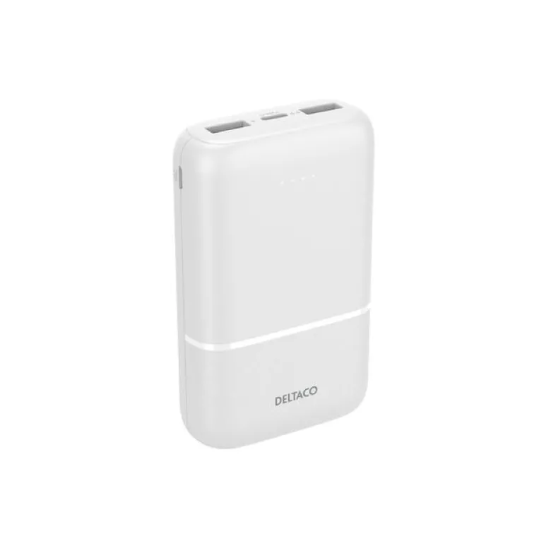 Power Bank 10 000 mAh, 2x USB-A, 1x USB-C, Vit