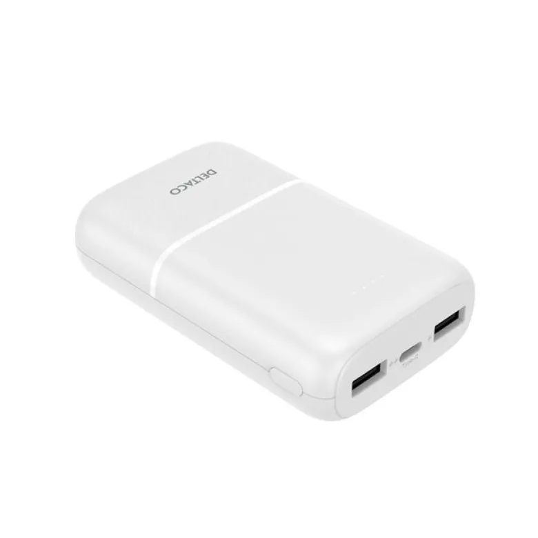 Power Bank 10 000 mAh, 2x USB-A, 1x USB-C, Vit