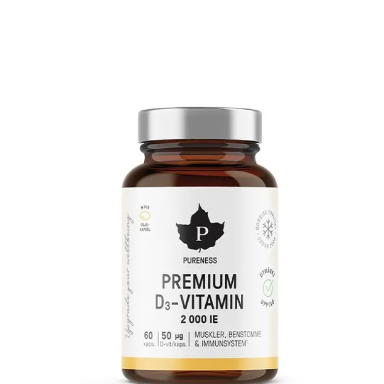 Premium D3-vitamin 2000 IE 60 kapslar