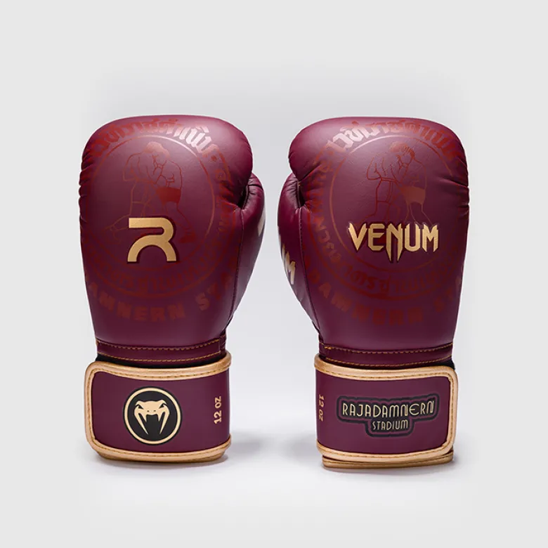 Rajadamnern x Venum Boxing Gloves Burgundy