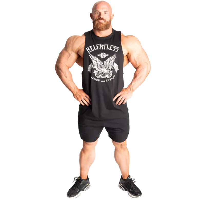 Relentless Cut Out T, Black/White