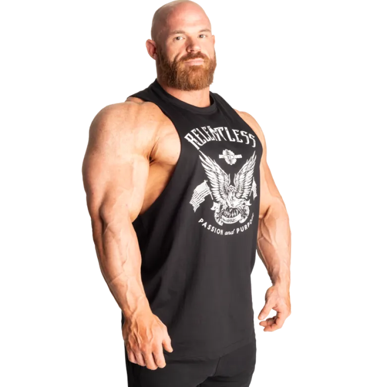 Relentless Cut Out T, Black/White