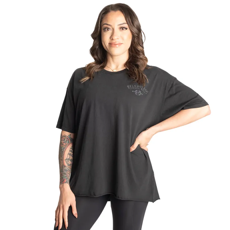 Relentless Oversize Tee, Washed Black