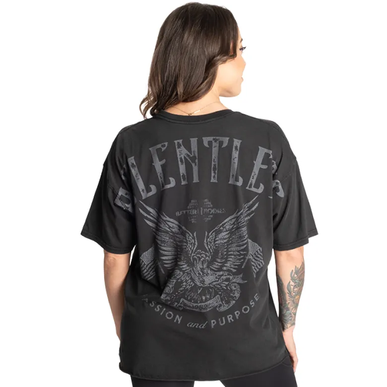 Relentless Oversize Tee, Washed Black