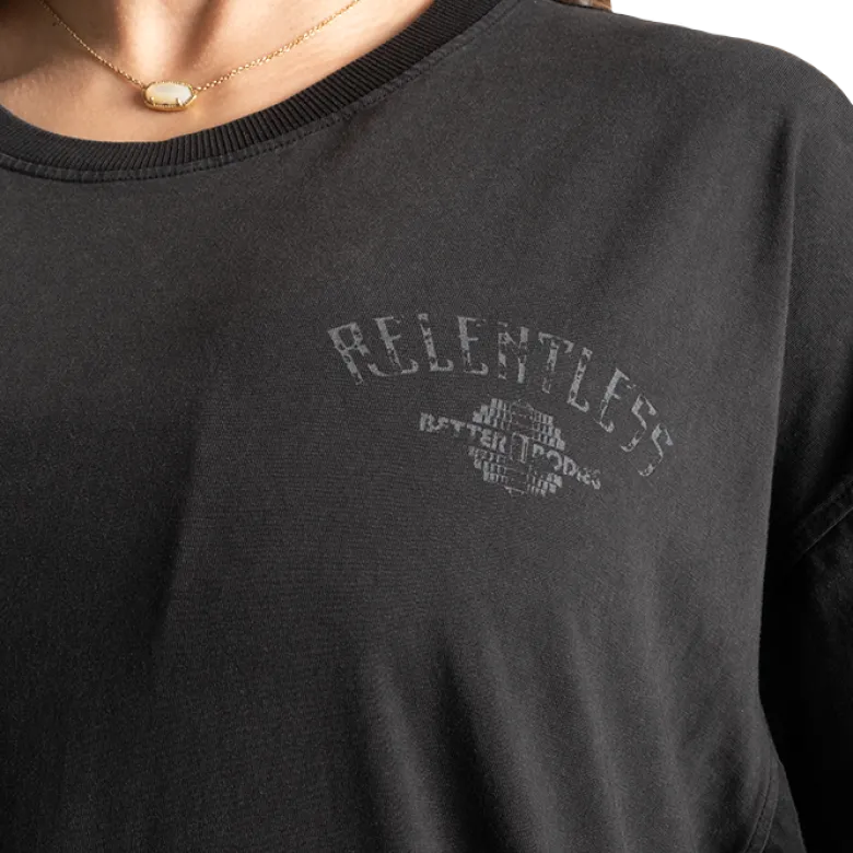 Relentless Oversize Tee, Washed Black