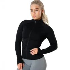 Relode Aura Seamless Zip Longsleeve, Black