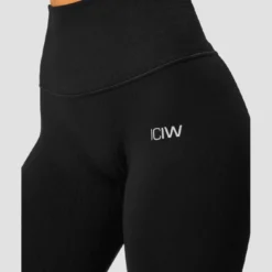 Ribbed Define Seamless Pocket Tights, Black