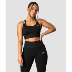 Ribbed Define Seamless Sports Bra, Black