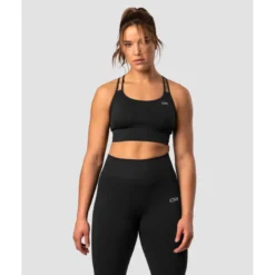 Ribbed Define Seamless Sports Bra, Black