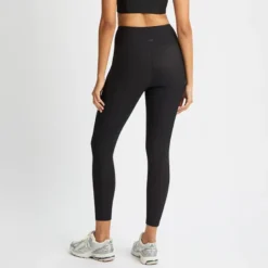 Ribbed R HW Tights, Black