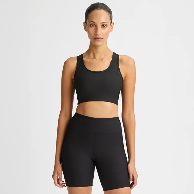 Ribbed R Sportsbra, Black