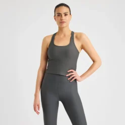 Ribbed R Tank, Dark Shadow