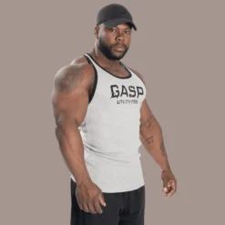 Ribbed T-back, Grey Melange