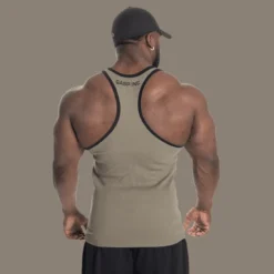 Ribbed T-back, Washed Green