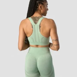 Rush Seamless Sports Bra, Ice Green Melange