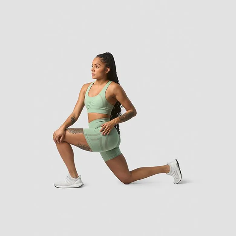Rush Seamless Sports Bra, Ice Green Melange