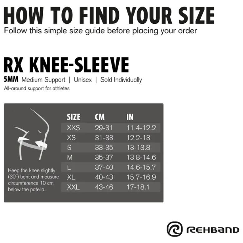 RX Knee Sleeve 5mm Arctic/White