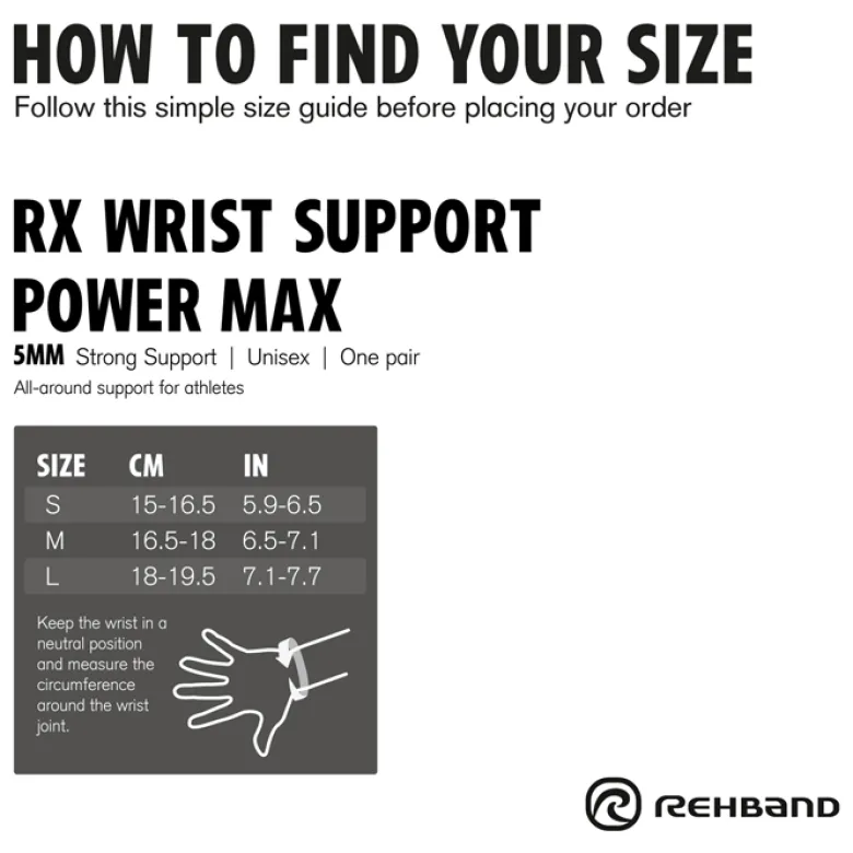 RX Wrist Support Power Max Pair Arctic/White