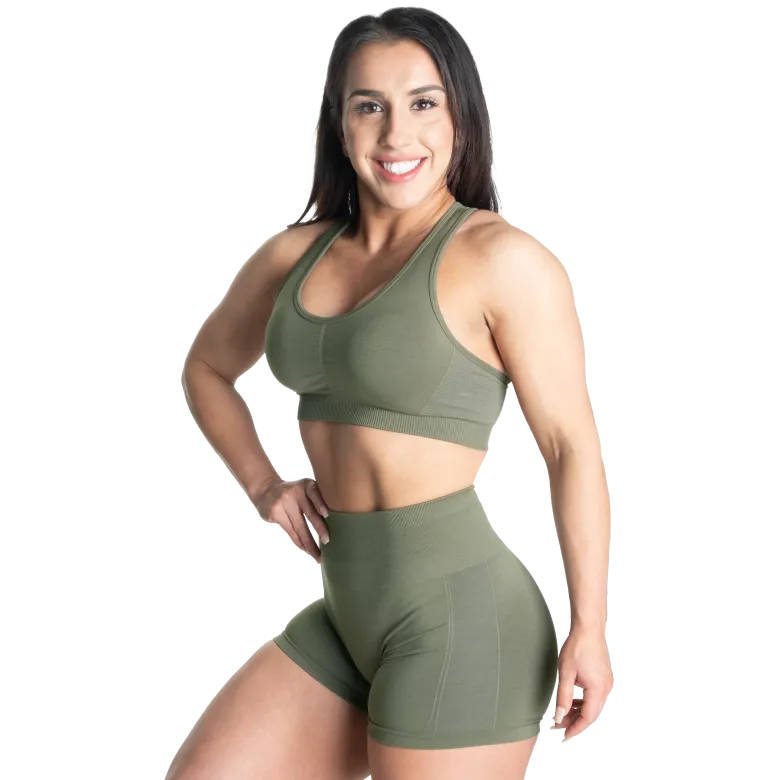 Scrunch Sports Bra, Washed Green