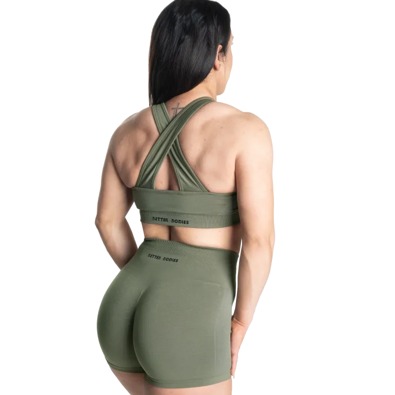 Scrunch Sports Bra, Washed Green