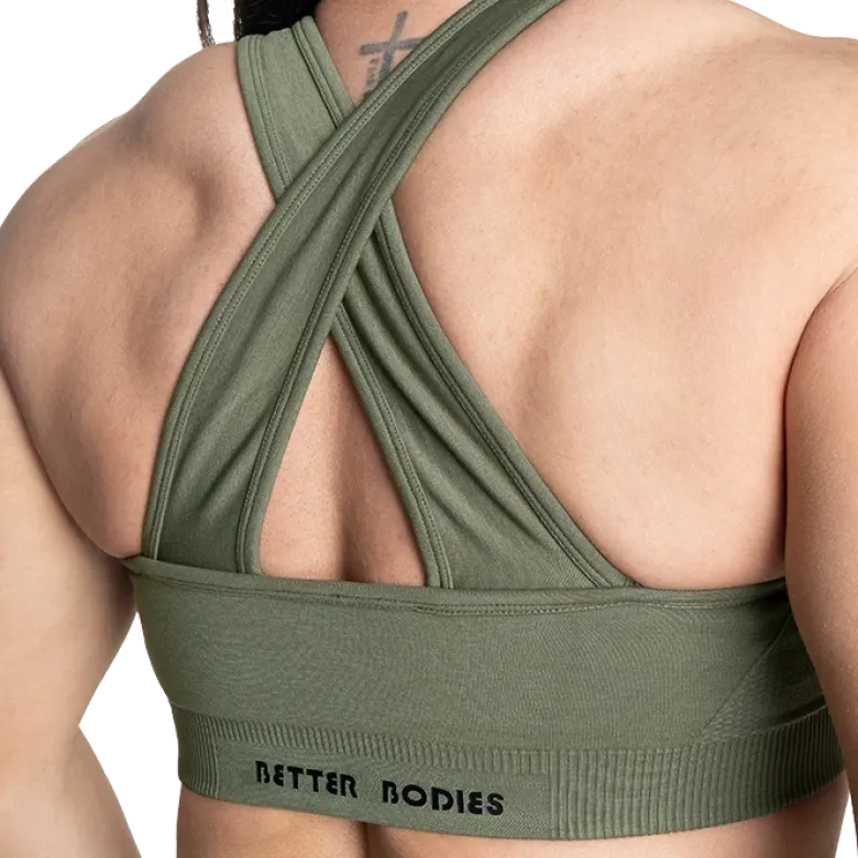 Scrunch Sports Bra, Washed Green