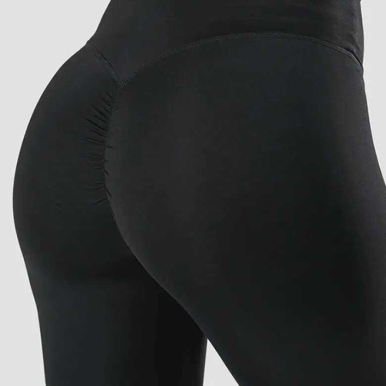 Scrunch V-shape Tights, Black