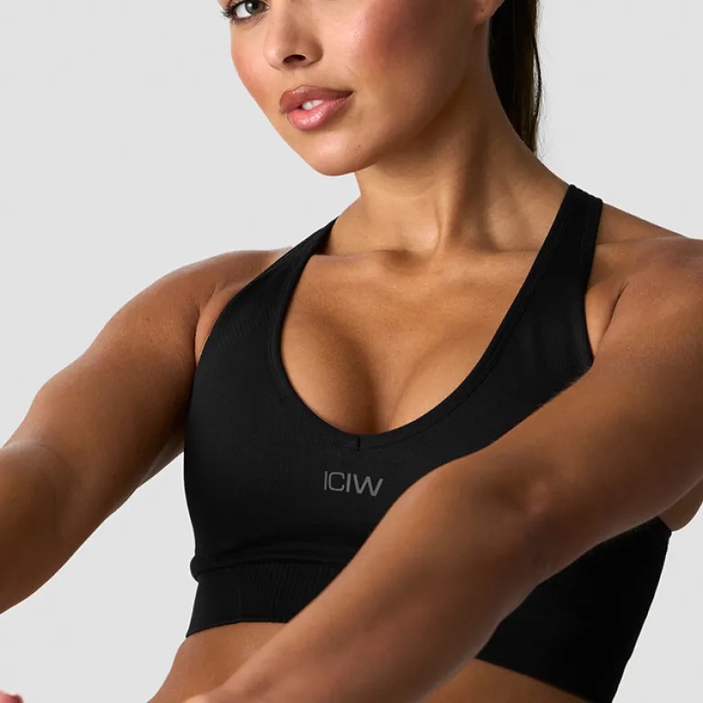 Sculpt Seamless Sports Bra, Black