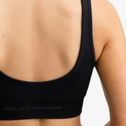 Seamless Deep V Bra Black