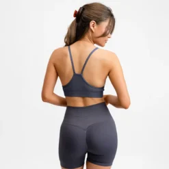 Seamless V Shape Bra Charcoal