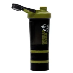 Shaker 2 Go Svart/Grön 500 ml + 130 ml x 2